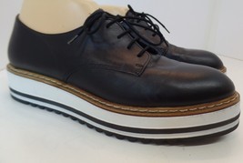 Summit By White Mountain Black Leather Lace Up Heeled Oxford  Size US 10.5-41 - £47.37 GBP