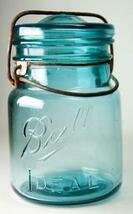 Old Ball Ideal Aqua Blue 1-Pt Glass Canning Jar # 2 (B) - $5.99 Old Ball Ideal Aqua Blue 1-Pt Glass Canning Jar # 2 (B) - $5.99