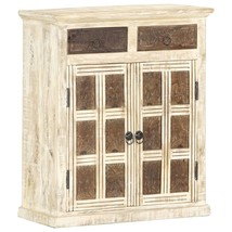 vidaXL White Carved Mango Wood Sideboard with Storage Drawers 60-Inch Wide - $367.21 CAD