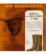 1968 Justin Boots Jim Shoulders Advertisement Rodeo Footwear Horses DWP9C - $554.45 MXN