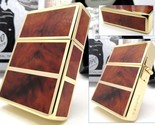 1935 Replica 4 Sides Gold Brown Marble Wood Limited No.0050 Zippo 2018 M... - $141.00