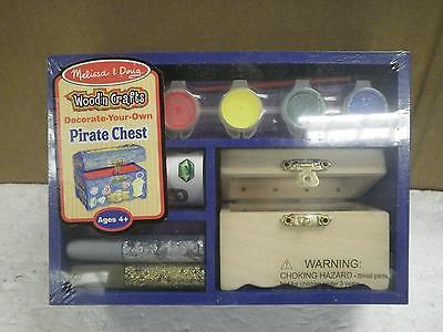 NEW MELISSA & DOUG- 3095 DECORATE YOUR OWN PIRATE CHEST - $13.90
