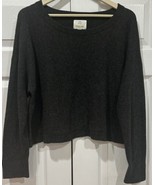 Offline by Aerie Top Womens Large Gray Sweater Alpaca Blend Oversized Cropped - $14.21