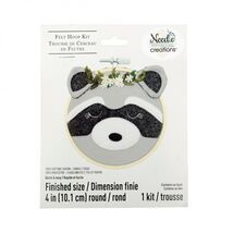 Needle Creations 4 Inch Felt Embroidery Hoop Kit Raccoon - $7.42