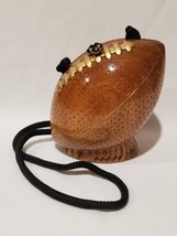 Timmy Woods Beverly Hills Acacia Wood Football Shoulder Purse With Dust Bag - $173.25