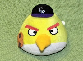 Angry Birds 5&quot; Colorado Rockies Chuck Stuffed Animal Rovio 2014 Yellow Baseball - £10.79 GBP