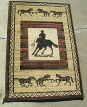 22&quot; X 30&quot; Dynasty Collection Brown Western Horses &amp; Riders Runner Made Turkey - $110.65