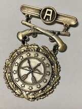 1st ARMY, EXCELLENCE IN COMPETITION, PISTOL, SILVER, BADGE, PINBACK, HAL... - $44.55