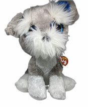 Ty Beanie Boo 2nd WHISKERS (Schnauzer) Dog 9&quot; Sparkle Eyes Hard-to-find - £23.48 GBP