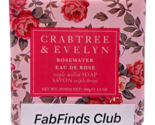 Crabtree &amp; Evelyn Rosewater Bar Soap Triple Milled  3.5oz/100g - $10.84