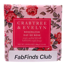 Crabtree &amp; Evelyn Rosewater Bar Soap Triple Milled  3.5oz/100g - £8.47 GBP
