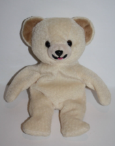 Snuggle Teddy Bear 8&quot; Bean Bag Cream Plush Stuffed Lever Brothers Soft T... - £8.52 GBP