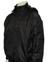 Nwt Smitty Referee Officials Waterproof Windbreaker HALF-ZIP Jacket BBS368 Black - £19.80 GBP