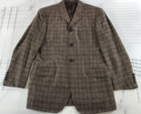 Dolce &amp; Gabbana Blazer Mens US 40R EUR 50R Brown Tweed Wool Linen Blend - $197.99