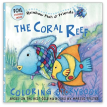 Coral Reef Coloring Storybook With Foil Stickers, Paperback - £11.76 GBP
