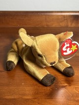 Vintage TY Beanie Babies Whisper Deer Spotted Fawn Animal Plush Toy w/ Tags - $7.99