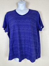 Kim Rogers Womens Plus Size 2X Purple Heathered V-neck T-shirt Short Sleeve - £14.36 GBP