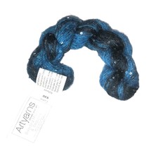 Artyarns Beaded Mohair &amp; Sequins Silk Mohair Murano Glass Beads Yarn 170yds Blue - £51.95 GBP