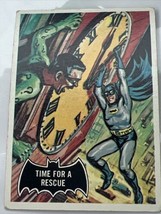1966 Topps Batman Black Bat Card #41 Time For A Rescue w/ Riddler 4th Li... - $7.84