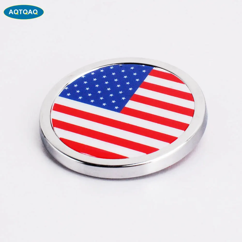 1 Pcs Car Styling America Flag 3D  Sticker Mini Round Emblem For      - £56.76 GBP