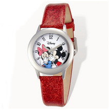 Disney Minnie and Mickey Red Leather Tween Watch - £33.03 GBP