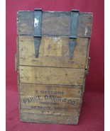 Antique 1904 Wooden Parke-Davis Shipping Box with Original Glass Carboy - £389.37 GBP