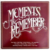 Moments To Remember Various Artists Vinyl Record 1982 33 12&quot; Country Pop VRG4 - £15.79 GBP
