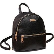 Women PU Leather Backpack School Ruack College Solid Fashion Ladies Satchel Trav - £92.22 GBP