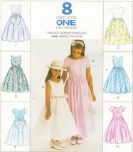 Girls Flower Girl Xmas Special Occasion Party Easter Dress Sew Pattern 10-14 - £10.21 GBP