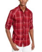 MSRP $50 Inc Men&#39;s Marc Plaid Shirt Size Medium Red - £14.15 GBP