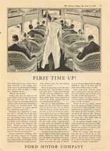 Ford Tri Motor Airplane First Time Up Magazine Ad 1928 - $17.82