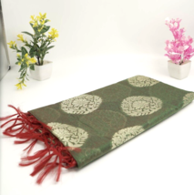 Banarasi Dupatta Green Semi Cotton Silk for women fancy designer scarf for girls - £15.25 GBP