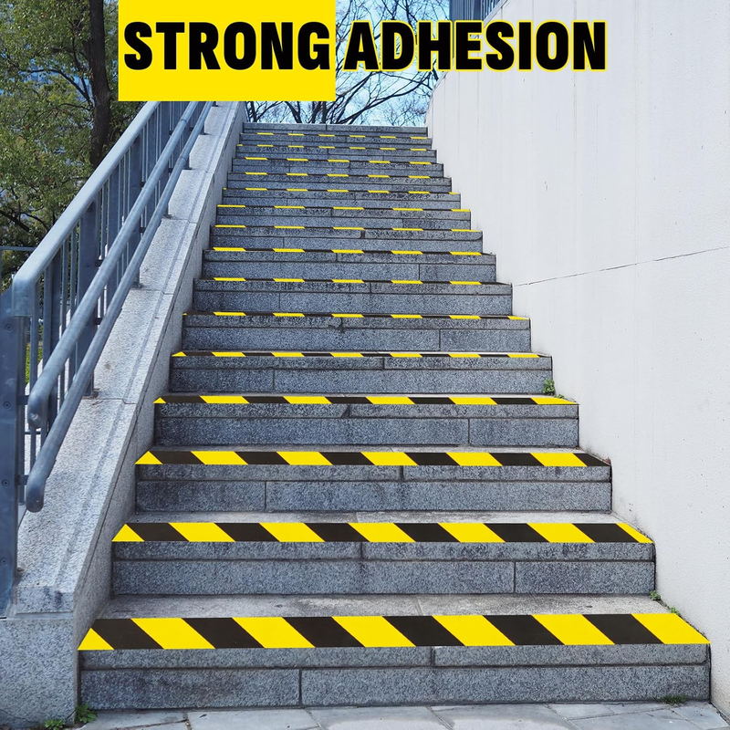 3 Roll Black & Yellow Caution Tape, 2'' X 600 FT Total Length Safety Tape, Black Item image 4