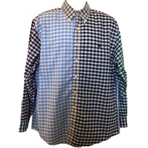 Brooks Brothers 346 Men&#39;s Collared Long Sleeve Button Down Large Plaid Shirt - £23.78 GBP