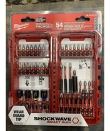 Milwaukee 54 Piece Screw Driver Drill Bit Set Impact Duty SHOCKWAVE Allo... - $33.56