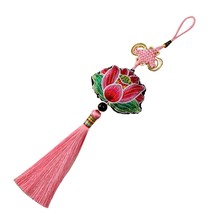 2 Pack Pink Lotus Sachet With Chinese Knot for Car Home Office Pendant A... - $24.63