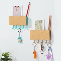 Home Decor Wall Shelf Sundries Storage Box Multicolor Space Saving Woode... - $17.57