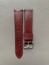Burgundy Genuine Lizard Leather Watch Strap Band Custom Size 17 18 19 20... - $45.00
