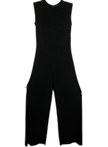 Norma Kamali Black Slinky Fabric Sleeveless Jumpsuit Worn Once Size M - £66.86 GBP