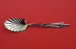 Cat Tails by Gorham Sterling Silver Sugar Spoon #108 light GW 3D cattail 6 1/8&quot; - £149.56 GBP