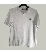 Chaps Polo Shirt Mens L Chest 43-45 Embroidered Pullover Short Sleeve Gray - $13.66