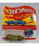 HOT WHEELS 30TH ANNIVERSARY 1969 GREEN TWINMILL METAL BUTTON REDLINE MOS... - $9.99