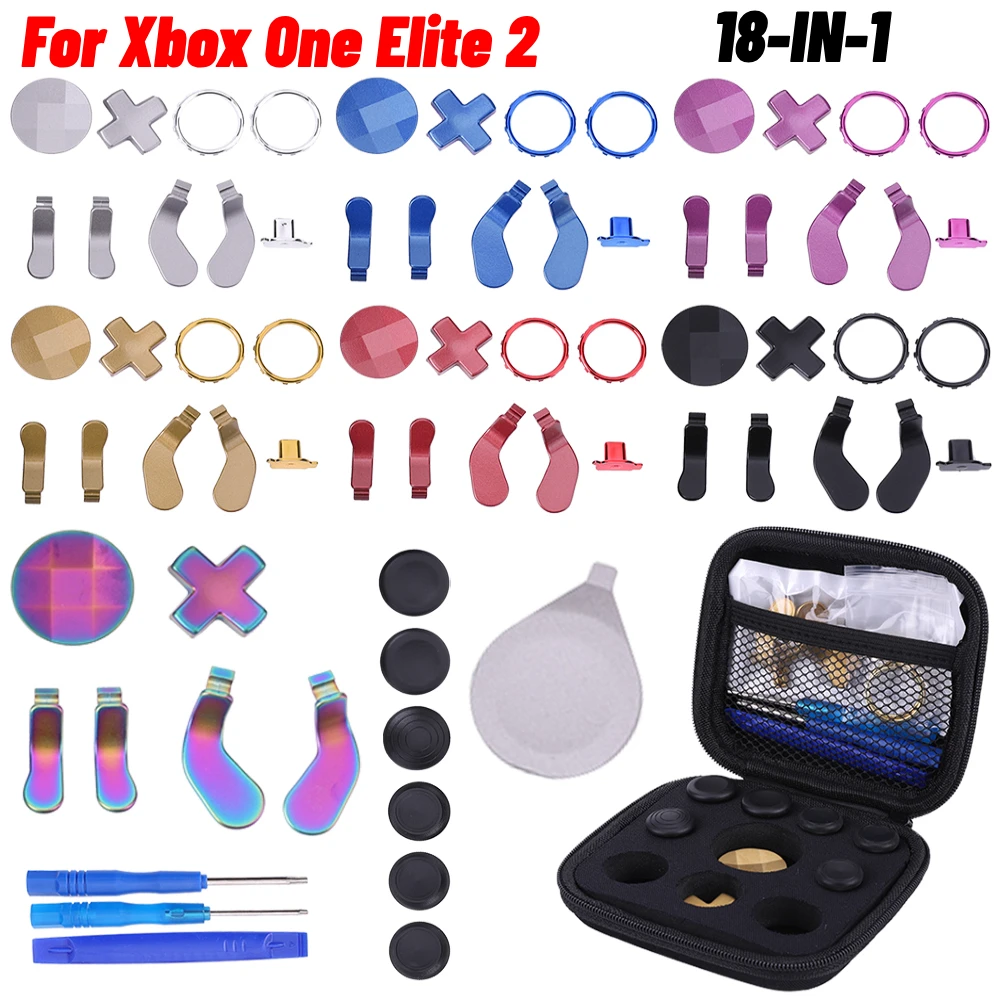 For xbox one elite 2 16 18 in 1 metal thumbsticks controller accessories paddles d pad thumb200