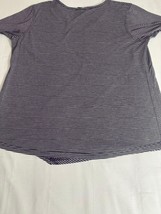 Lee Riders Shape Illusions Women’s Purple & White Stripes Long Sleeve Top Sz XL image 5