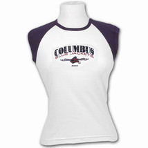 Columbus Blue Jackets Reebok NHL Hockey Dazzled Women&#39;s Short Sleeve T-Shirt  - £10.96 GBP