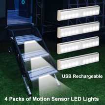 Motion Sensor LED Lights RV Step Under Cabinet Closet Light USB Rechargeable NEW - £19.56 GBP