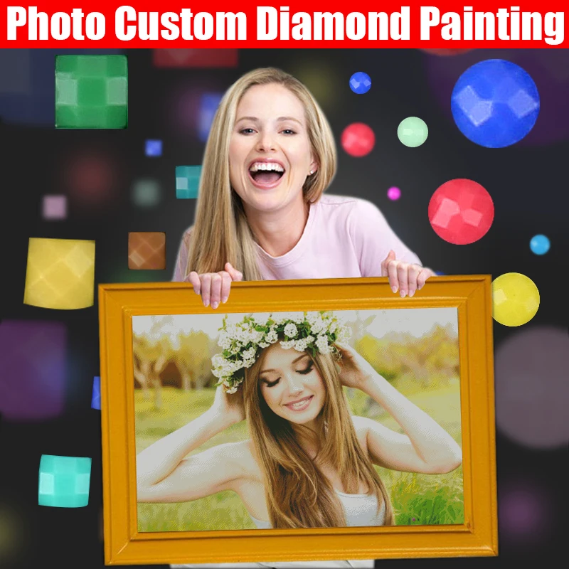 HOMFUN Photo Custom Diamond Painting 5D DIY Picture of Rhinestones Diamond - £4.70 GBP+