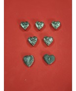 Vintage Metal Heart Shaped Button Covers Set of 15 Silver Tones - $18.00