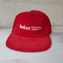 Ranken Technical College Ball Cap Hat Adjustable Vtg Corduroy Red - $461.51 MXN