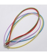 5 Silk Necklace Cords Assorted Lot Jewelry Making Supplies 17.5&quot; Adjustable - $18.81